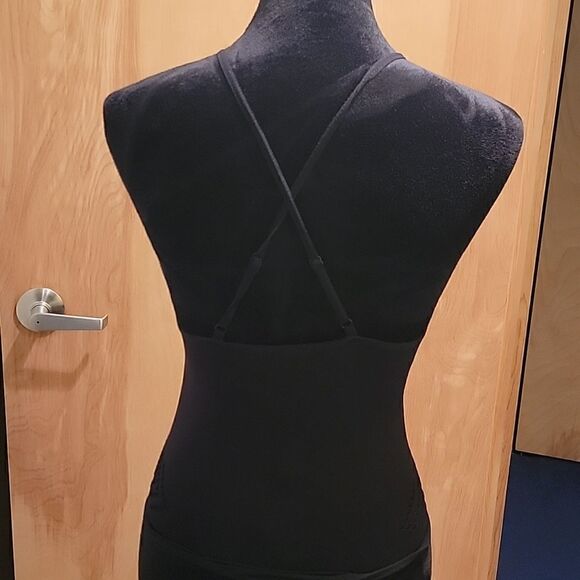 Free press black mesh yoke bodysuit sz M - Picture 4 of 7